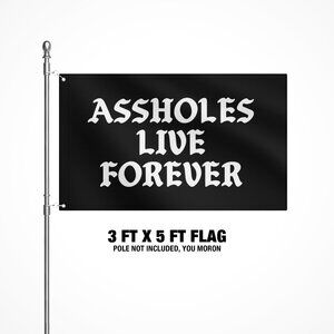 New, ALF black and white flag.